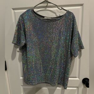 Cherish NWT Allover Iridescent Sequins Blouse
